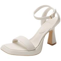 Mikrofaser PU Kunstleder & Gummi Frauen Sandalen, Solide, mehr Farben zur Auswahl,  Paar