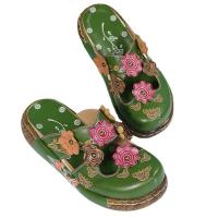 Cuero de la PU Zapatilla, floral, más colores para elegir,  Par