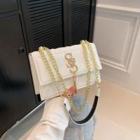 PU Leather Box Bag Crossbody Bag with chain PC