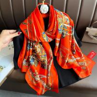 Polyester Silk Scarf sun protection Plain Weave PC