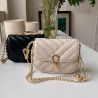 PU Leather Box Bag Crossbody Bag with chain & soft surface PC