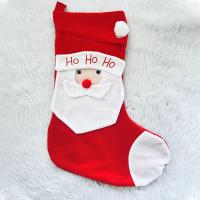 Nichtgewebte Stoffe Weihnachtsdekoration Socken, rot und weiß,  Stück