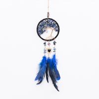 Alambre de cobre & Drahokam & Peří & Železa Dream Catcher závěsné ozdoby Blu kus