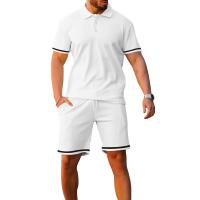 Polyester Men Casual Set & two piece & loose Pants & top Set