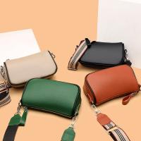 Cowhide Box Bag Crossbody Bag soft surface Polyester Lichee Grain PC