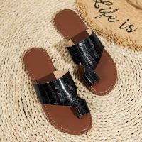 Rubber & PU Leather Women Sandals Sequin Pair