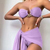 Poliamida & Poliéster Bikini, Sólido, más colores para elegir,  Conjunto