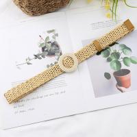 Plastic Fashion Belt flexible length weave Solid PC