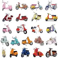 Drukgevoelige lijm & Pvc Decoratieve sticker Motorfiets gemengde kleuren Zak