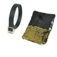 PU Leather Box Bag Waist Pack detachable Sequin PC