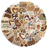 Pressure-Sensitive Adhesive & PVC Waterproof Decorative Sticker for home decoration & Cute brown Bag