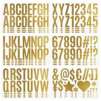 Pressure-Sensitive Adhesive & PVC Adhesive & Waterproof Decorative Sticker durable letter gold PC