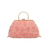 Doek & Metalen Clutch Tas Bloemen meer kleuren naar keuze stuk