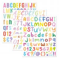 Pressure-Sensitive Adhesive & PVC Adhesive & Waterproof Decorative Sticker durable letter multi-colored PC