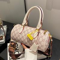 PU Leather Easy Matching Handbag attached with hanging strap plaid PC