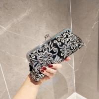 Polyester Clutch Tas Bloemen Zwarte stuk