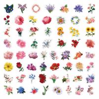 Pvc Autocollant décoratif Floral couleurs mixtes Sac