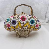 Metalen & PU-leer Clutch Tas Bloemen meer kleuren naar keuze stuk