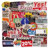 Pressure-Sensitive Adhesive & PVC Waterproof Decorative Sticker printed Lot