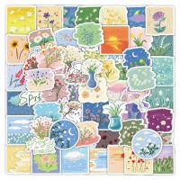 Pressure-Sensitive Adhesive & PVC DIY & Waterproof Decorative Sticker printed Plant multi-colored Lot