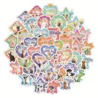 Pressure-Sensitive Adhesive & PVC DIY & Waterproof Decorative Sticker printed Puppy Pattern multi-colored Lot