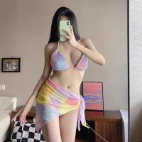 Polyamide & Spandex & Polyester Bikini Imprimé multicolore Ensemble