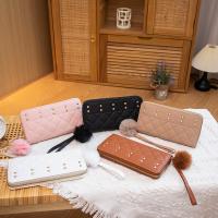 PU Leather Wallet Multi Card Organizer & large capacity & studded Argyle PC