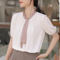 Chiffon Women Short Sleeve Shirt & loose PC