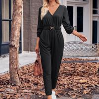 Polyester Slim Long Jumpsuit Solid PC