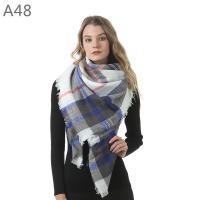 Polyester Écharpe de femmes Imprimé Plaid plus de couleurs pour le choix pièce