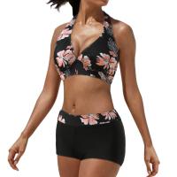 Polyester Bikini Imprimé Floral plus de couleurs pour le choix Ensemble