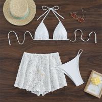 Polyester Bikini Blanc Ensemble