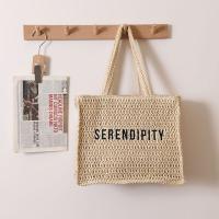 Paper Rope Beach Bag & Easy Matching Woven Shoulder Bag large capacity letter PC