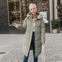 Polyester long style Women Parkas thicken & thermal Solid PC