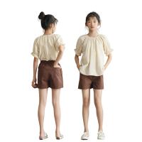 綿 女の子服セット サスペンド パンツ & ページのトップへ パッチワーク 単色 2つの異なる色 セット