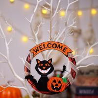 Wooden Halloween Hanging Ornaments Halloween Design  PC