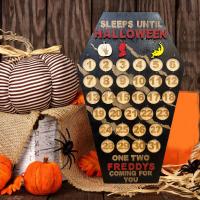 Yellow Poplar Decoration Calendar Halloween Design PC