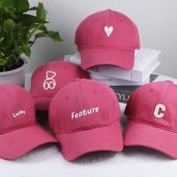 Katoen Flatcap Flatcap Geborduurd ander keuzepatroon Roze : stuk