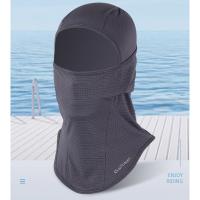 Polyamide & Viscose Outdoor & windproof Balaclavas anti ultraviolet & sun protection & breathable Solid dark gray PC