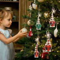 Houten Kerstboom hangende Decoratie meer kleuren naar keuze stuk