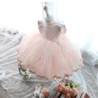 Polyester Princess & Ball Gown Girl One-piece Dress patchwork Solid PC