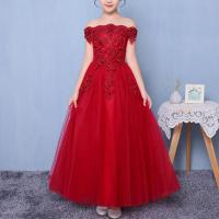 Polyester Princess & Ball Gown Girl One-piece Dress patchwork Solid PC