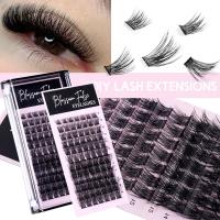 Artificial Fibre False Eyelashes multiple pieces black Set