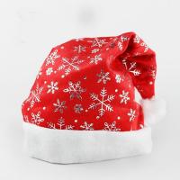 Tela adherida adhesiva Gorro navideño, patrón de copos de nieve, más colores para elegir,  trozo