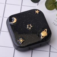 Plastic Contact Lens Case portable black PC