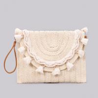 Paille Sac d’embrayage Solide Beige pièce