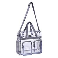 PVC Handbag large capacity & attached with hanging strap & waterproof & transparent PC