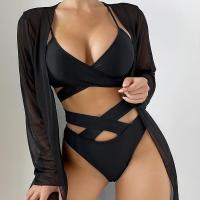 Polyamide Bikini Solide Noir Ensemble