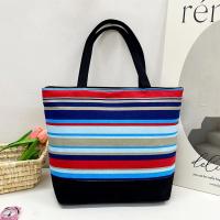 Canvas Shoulder Bag large capacity & soft surface striped PC