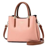 PU Leather Handbag durable & large capacity & attached with hanging strap Solid PC